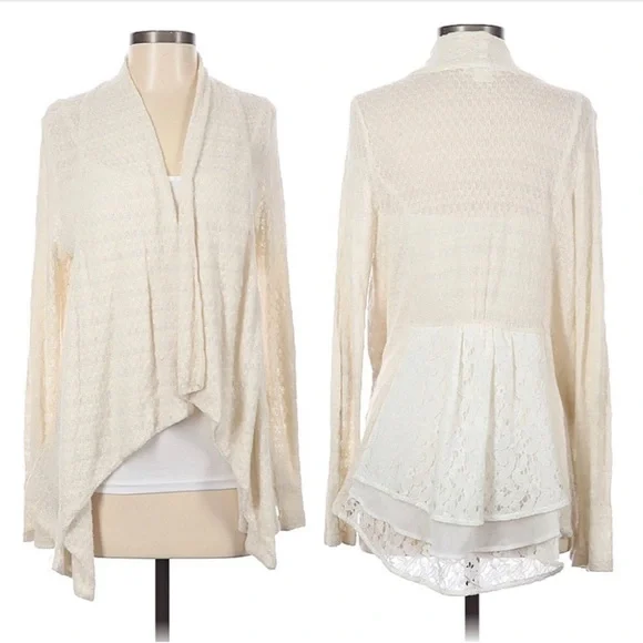 Clu + Willoughby Knitted Lace Cardigan l SIZE S - Picture 1 of 8